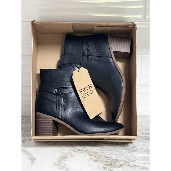 Frye Women’s Black Ankle Boots Size 7 M Indiana Black - Picture 9 of 11